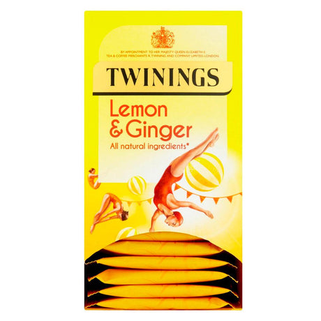 Twinings Tea: Lemon & Ginger Envelope Tea Bags - 20 Bags - Vending Superstore