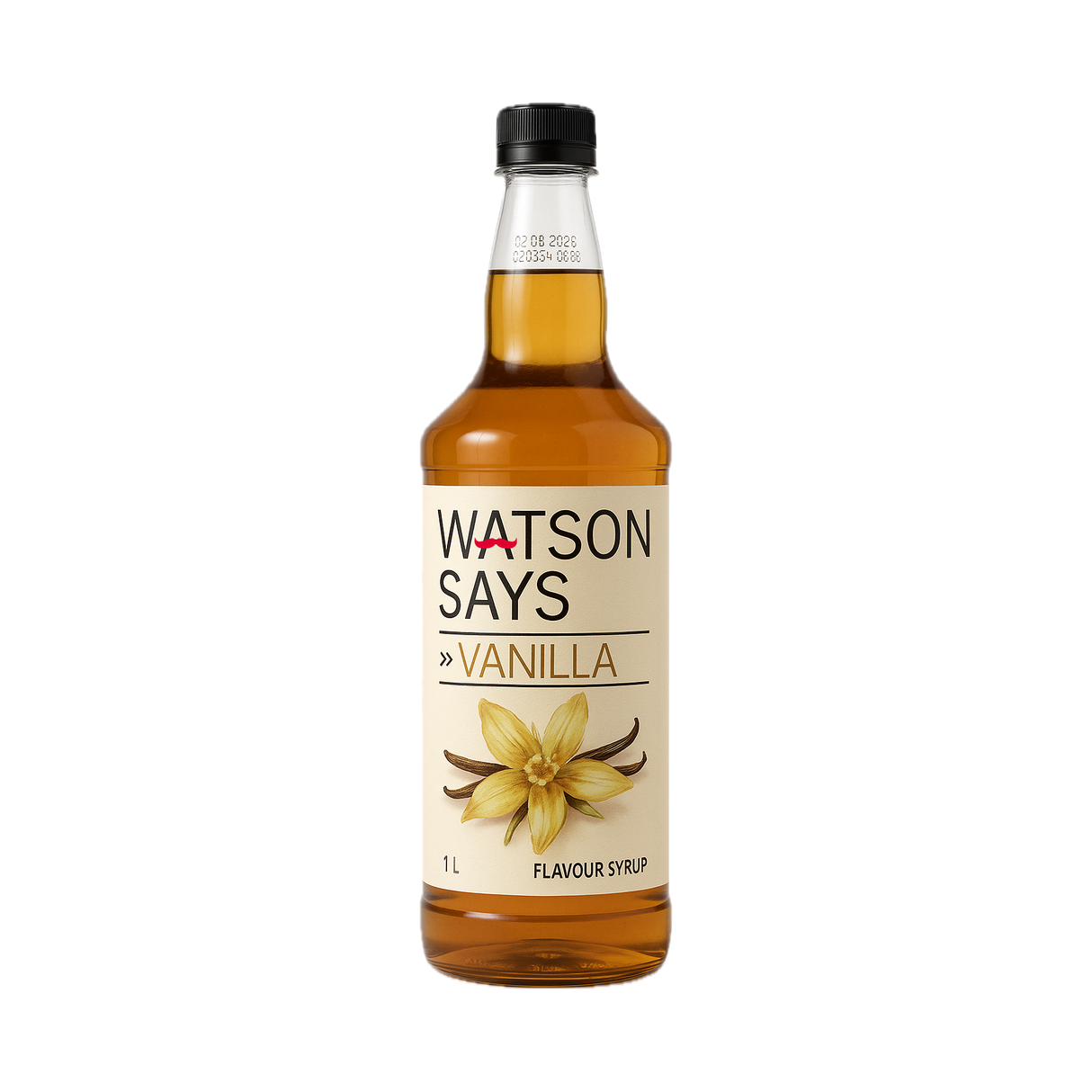 Watson Says: Vanilla Coffee & Beverage Syrup - 1 Litre Plastic Bottle