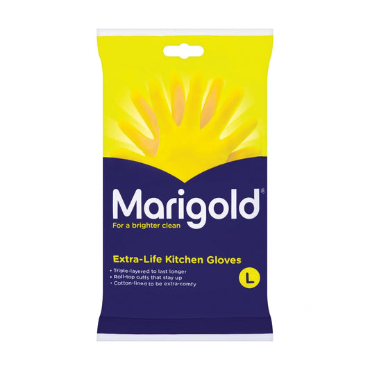Large - Marigold Rubber Gloves Pair