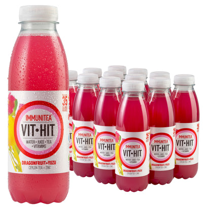 VITHIT Immunitea Dragonfruit & Yuzu - 500ml (Pack of 12)
