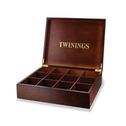 Twinings 12-Compartment Wooden Tea Display Box – Holds 144 Enveloped Tea Bags