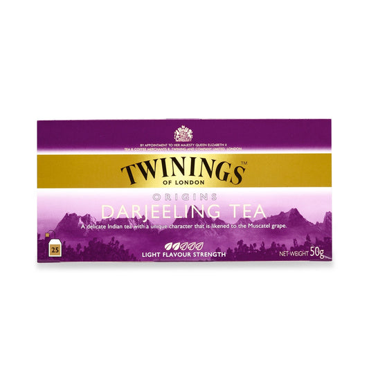 Twinings Darjeeling Individually Wrapped Envelope Tea Bags – 25 Pack