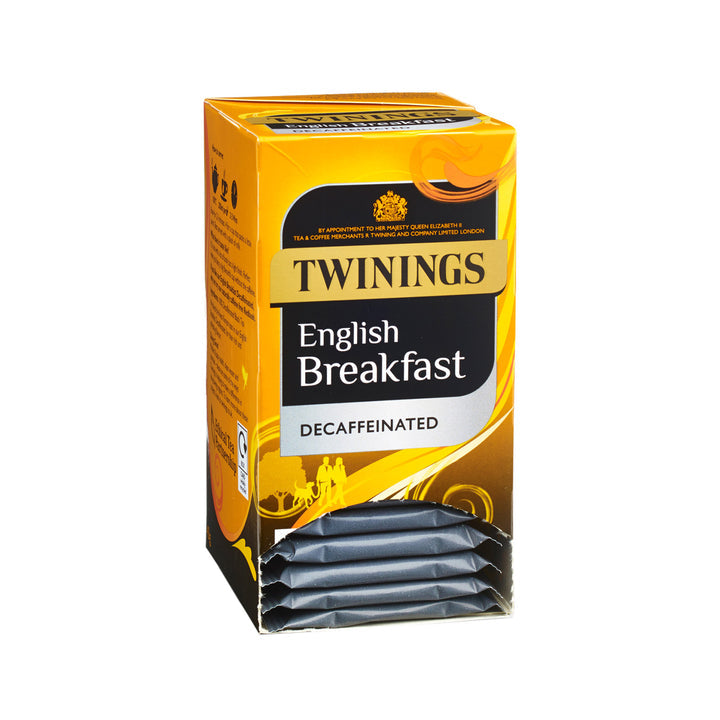 Twinings English Breakfast Decaf Individually Wrapped Envelope Tea Bags – 20 Pack