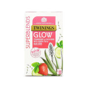 Twinings Superblends Glow Strawberry & Cucumber Individually Wrapped Envelope Tea Bags – 20 Pack