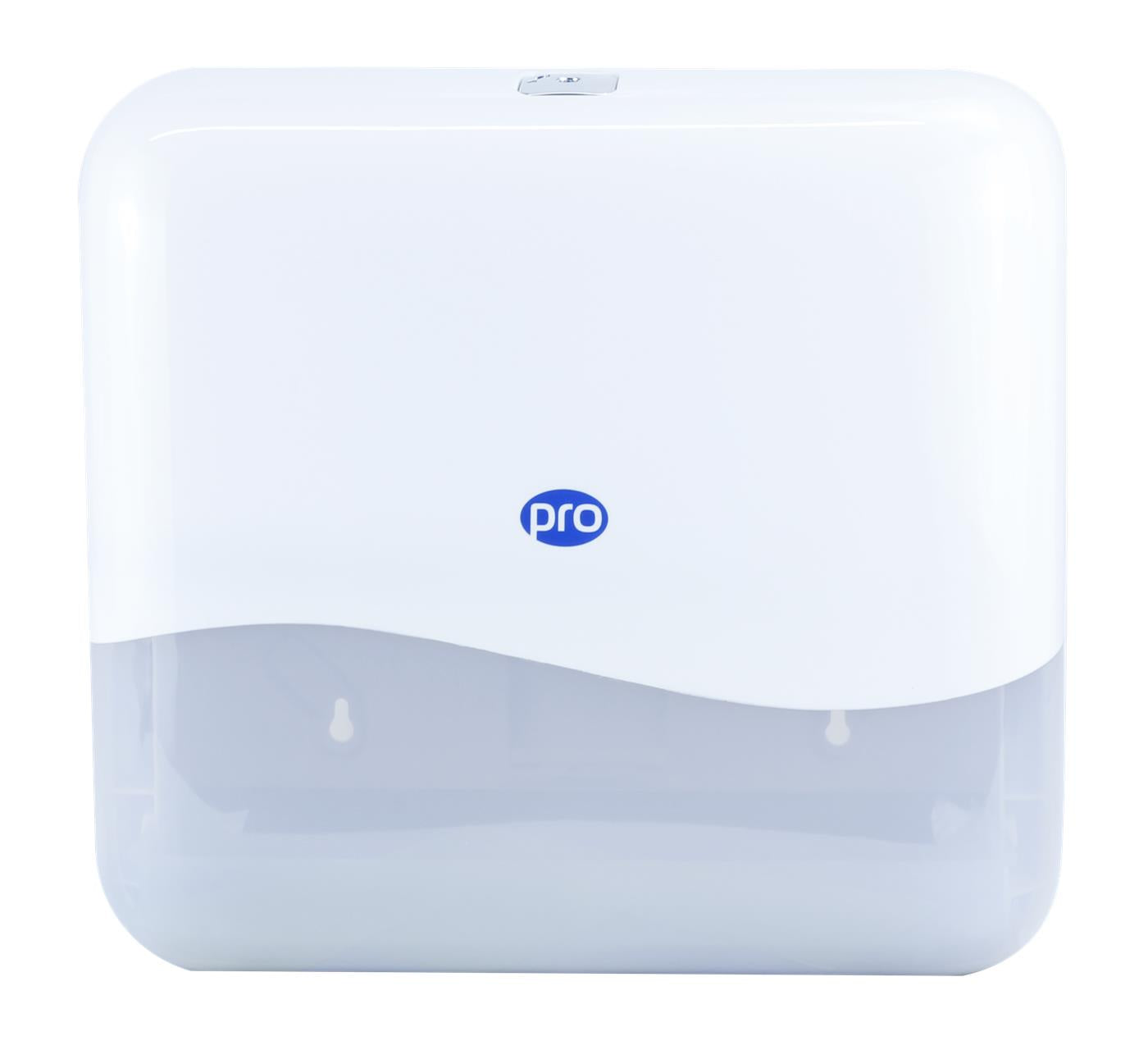 PRO V & C-Fold Hand Towel Dispenser - White (H278 x W302 x D130mm)
