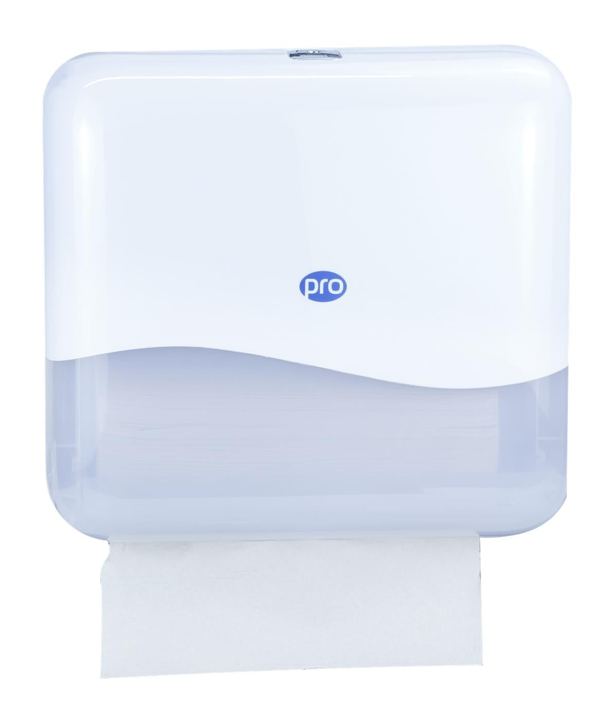 PRO V & C-Fold Hand Towel Dispenser - White (H278 x W302 x D130mm)