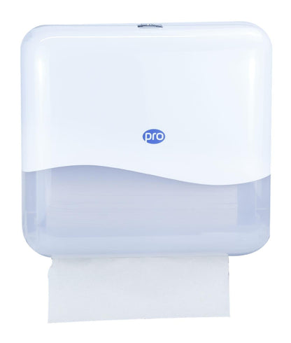 PRO V & C-Fold Hand Towel Dispenser - White (H278 x W302 x D130mm)