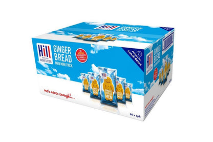 Hill Gingerbread Men Mini Packs - 3 Biscuits Per Pack 30g (Box of 80)