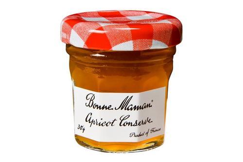 Bonne Maman Apricot Conserve Mini Jam Jars – 30g – Pack of 15