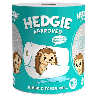 Hedgie Jumbo Kitchen Roll 2Ply - Single Roll 400 Sheets