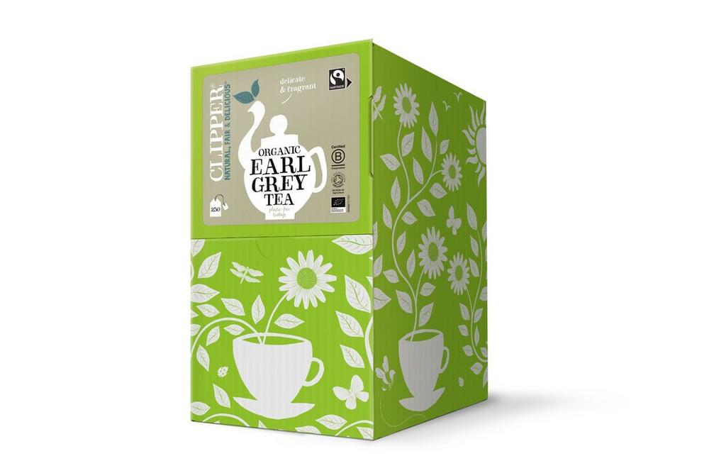 Clipper Organic Fairtrade Earl Grey Individually Wrapped Envelope Tea Bags – 250 Pack