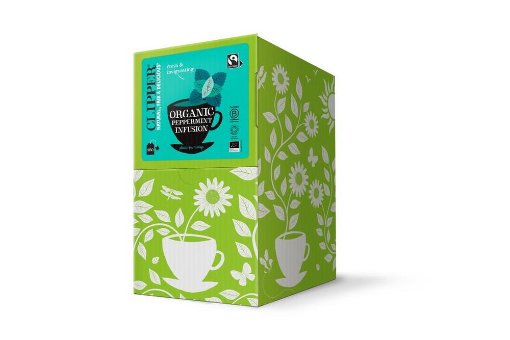 Clipper Organic Fairtrade Peppermint Individually Wrapped Envelope Tea Bags – 250 Pack