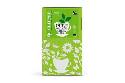 Clipper Organic Fairtrade Pure Green Tea Individually Wrapped Envelope Tea Bags – 250 Pack
