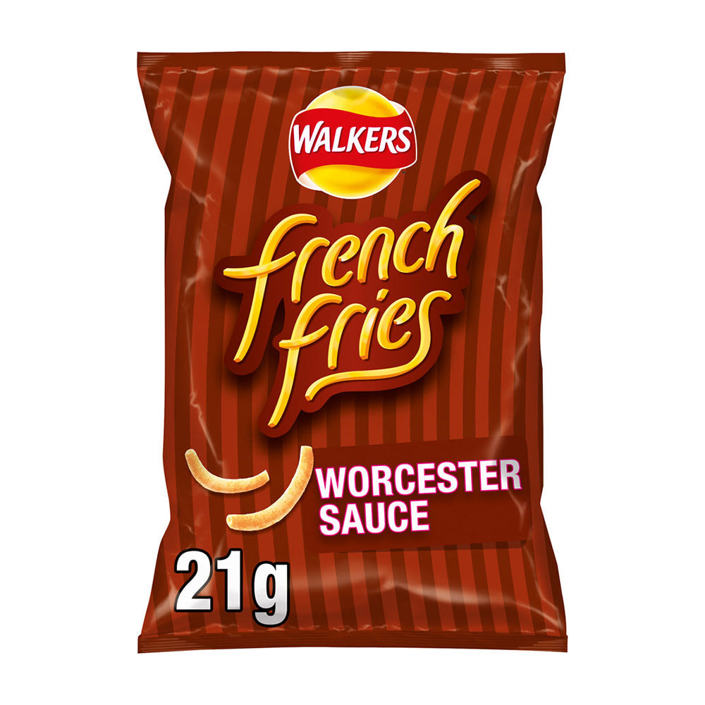 Walkers French Fries Worcester Sauce Crisps 21g - (Box of 32)
