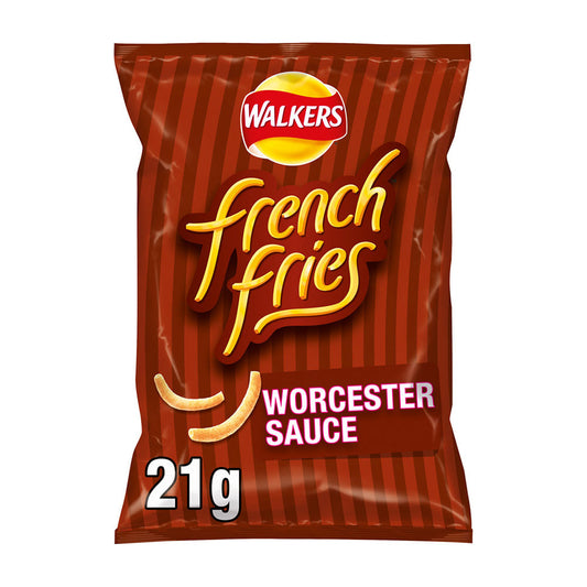Walkers French Fries Worcester Sauce Crisps 21g - (Box of 32)