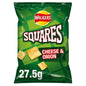 Walkers Squares Cheese & Onion Crisps 27.5g (Box of 32)