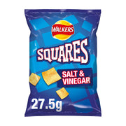 Walkers Squares Salt & Vinegar Crisps 27.5g - (Box of 32)