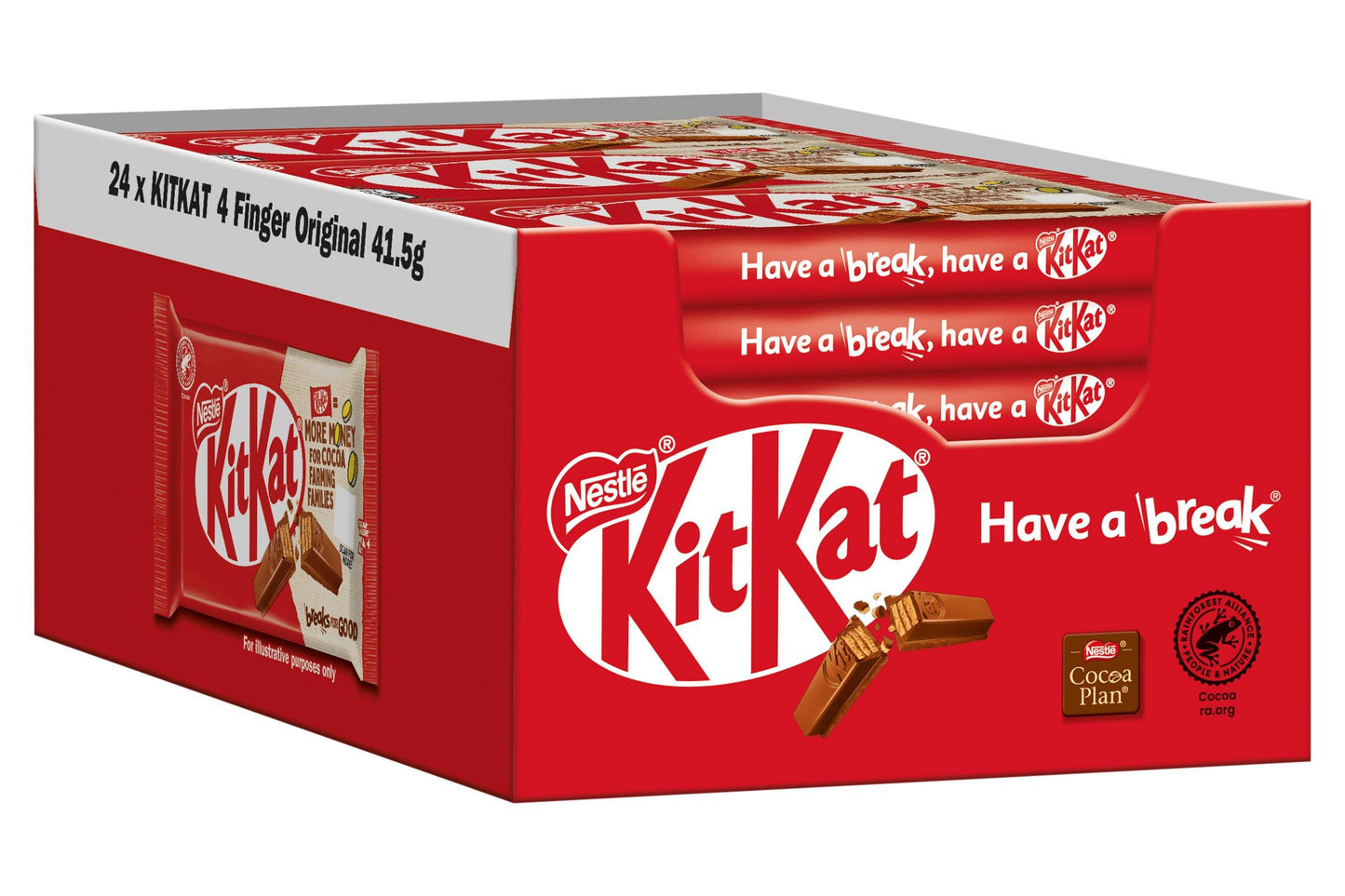 Kit Kat 4-Finger Bars - 41.5g (Box of 24)