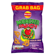 Walkers Monster Munch Pickled Onion Snacks Crisps Grab Bag 40g - (Box of 35)
