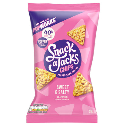 Snack a Jacks PopWorks Sweet & Salty Popped Crisps - 28g (Box of 18)