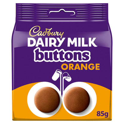 Cadbury Dairy Milk Orange Giant Buttons Bag - 85g (Pack of 10)