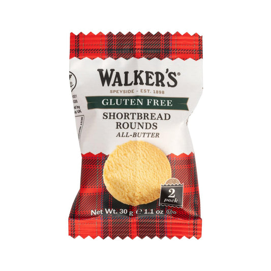 Walkers Gluten Free Shortbread Rounds - Individually Wrapped Twin Packs (Box of 60)