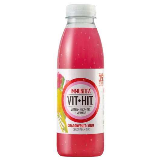 Vit-Hit Immunitea: Dragonfruit+Yuzu - 500ml (Pack of 12)