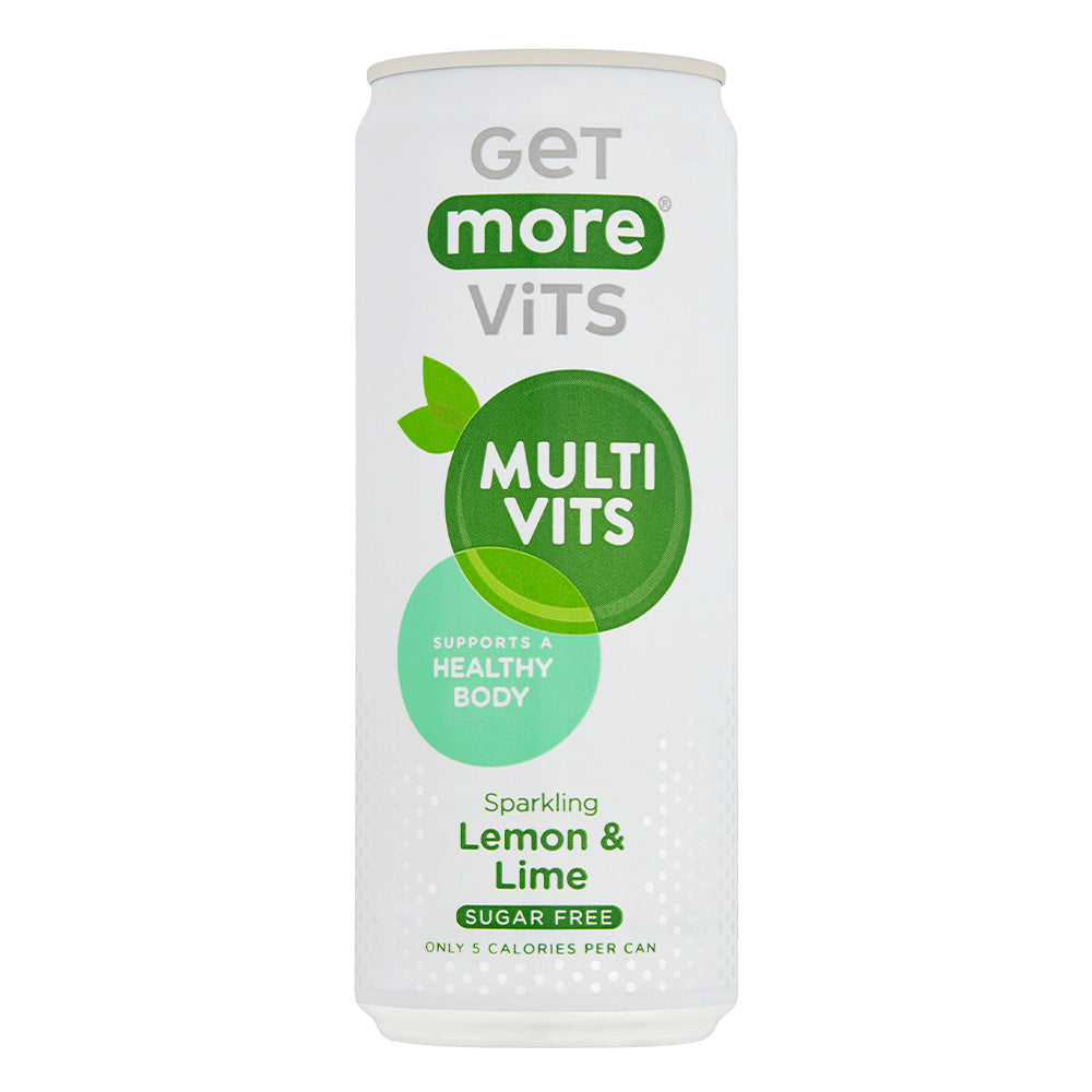 Get More Vits - Multivitamin Sparkling Lemon & Lime 330ml Can (12 Pack)