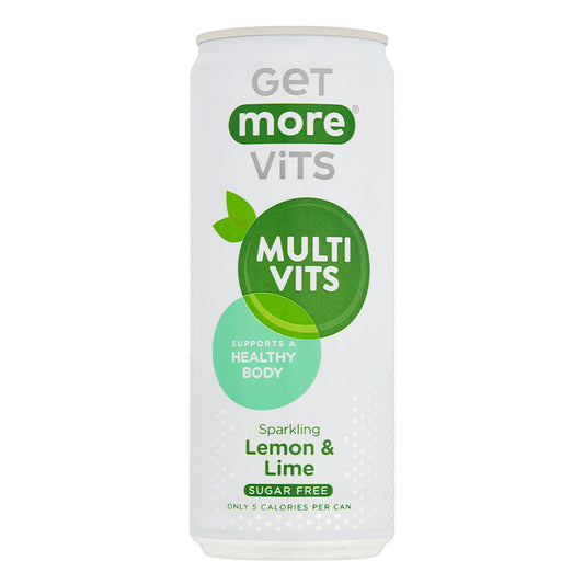 Get More Vits - Multivitamin Sparkling Lemon & Lime 330ml Can (12 Pack)