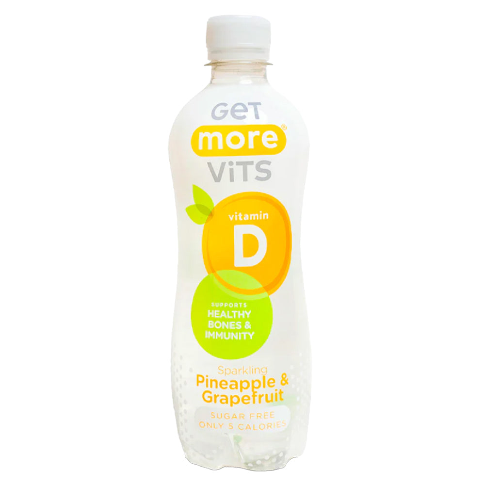 Get More Vits - Vitamin D Pineapple & Grapefruit Sparkling Drink 500ml (12 Pack)