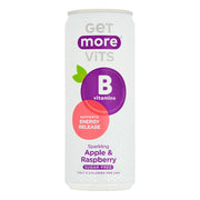 Get More Vits - Vitamin B Sparkling Apple & Raspberry 330ml Can (12 Pack)