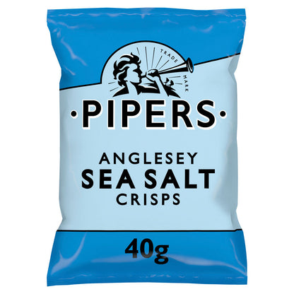 Pipers Anglesey Sea Salt Crisps 40g - (Box of 24)