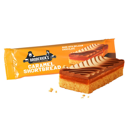 Broderick's Belgian Chocolate Caramel Shortbread Bars - 50g (Box of 20)
