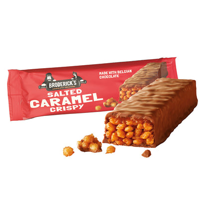 Broderick's Salted Caramel Crispy Bars - 50g (Box of 20)