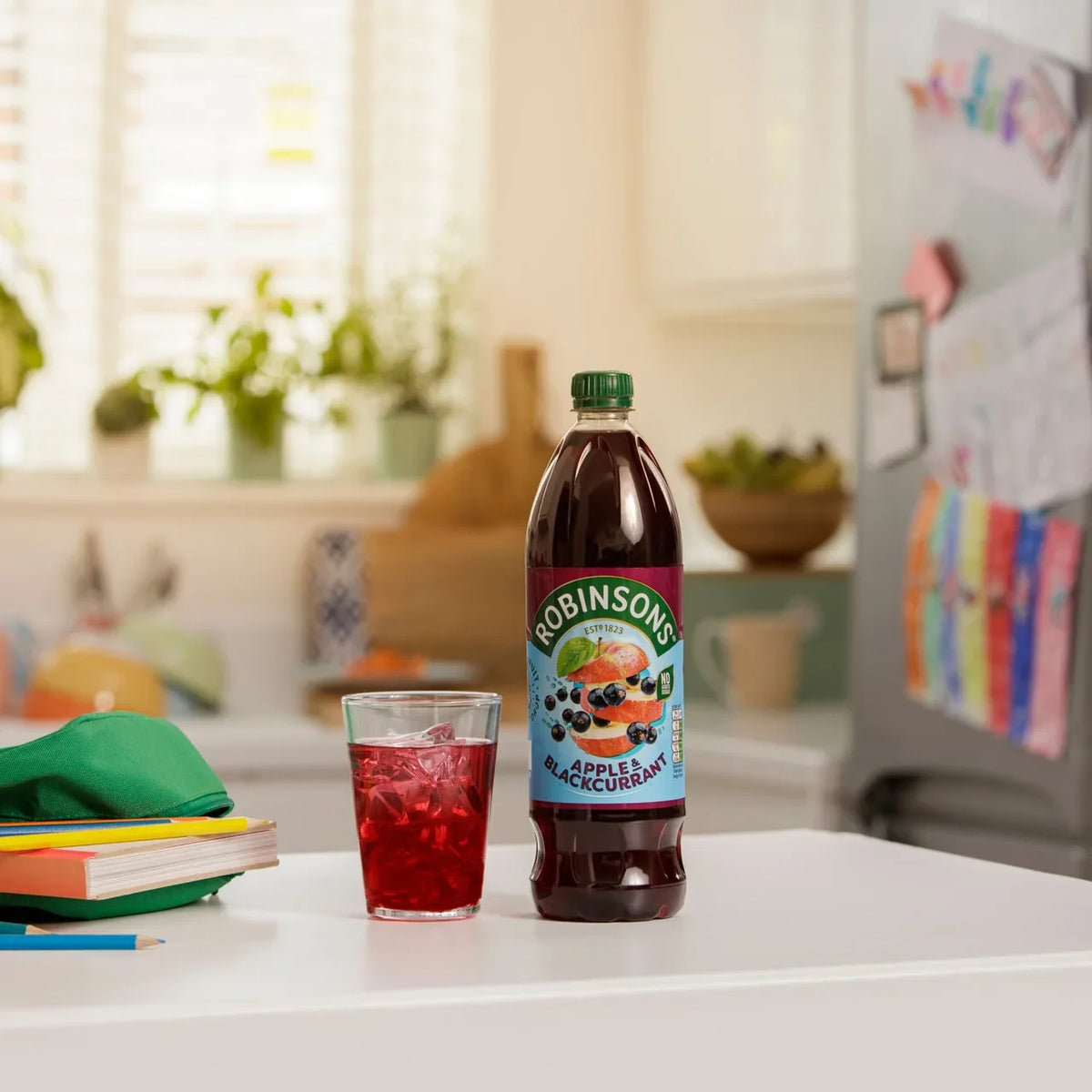 Robinsons Apple & Blackcurrant Single Strength Squash  - No Added Sugar | 1 Litre