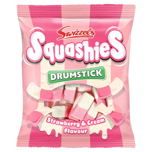 Swizzels Squashies Strawberries & Cream - 120g (Pack of 12)