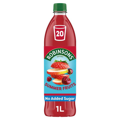 Robinsons Summer Fruits Single Strength Squash  - No Added Sugar | 1 Litre