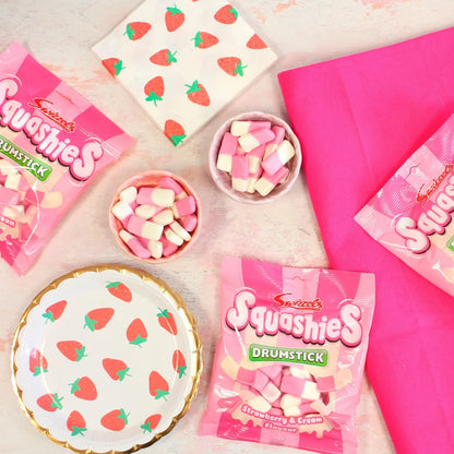 Swizzels Squashies Strawberries & Cream - 120g (Pack of 12)