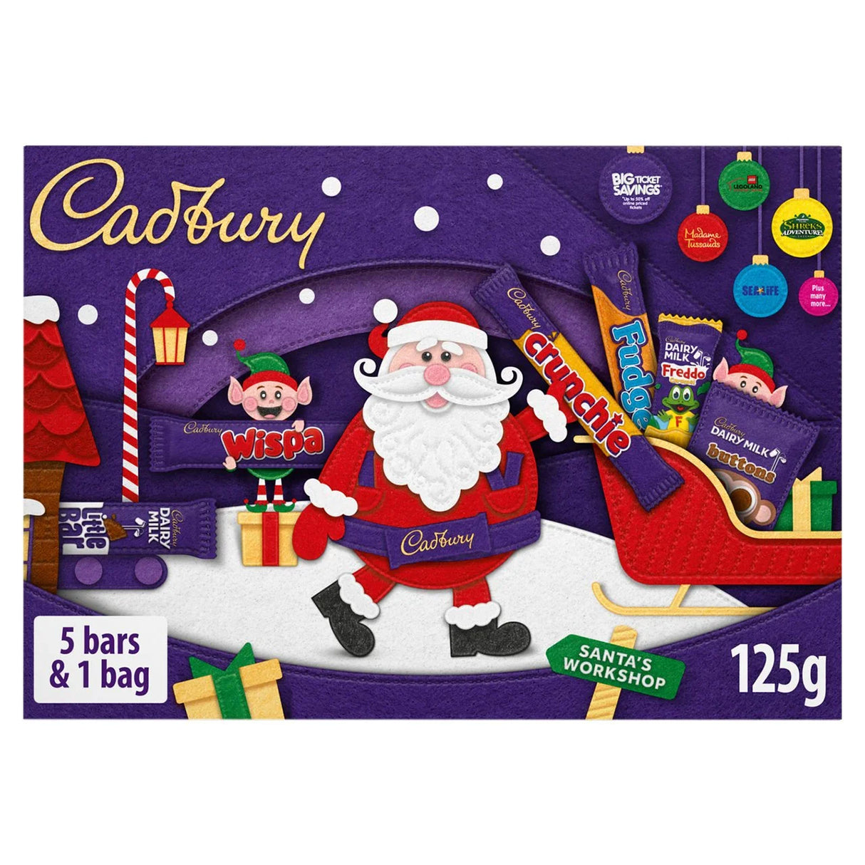 Cadbury Chocolate Medium Selection Box 125g (Pack of 10)