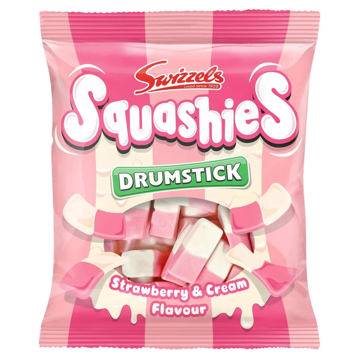 Swizzels Squashies Strawberries & Cream - 120g (Pack of 12)