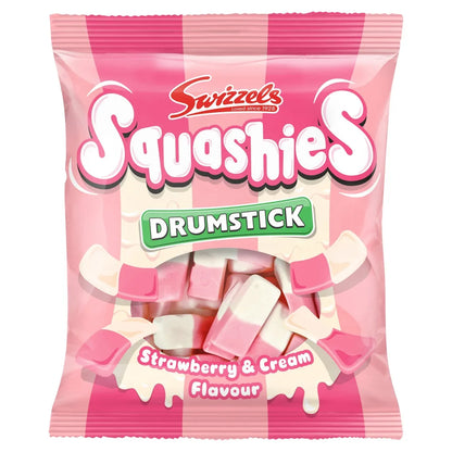 Swizzels Squashies Strawberries & Cream - 120g (Pack of 12)
