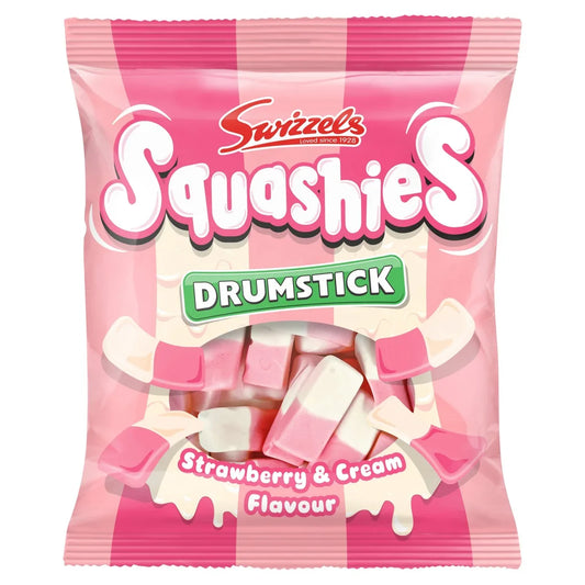 Swizzels Squashies Strawberries & Cream - 120g (Pack of 12)