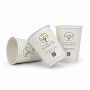 12oz White Double Wall Takeaway Coffee Cups - Aqueous Lined - Case of 500