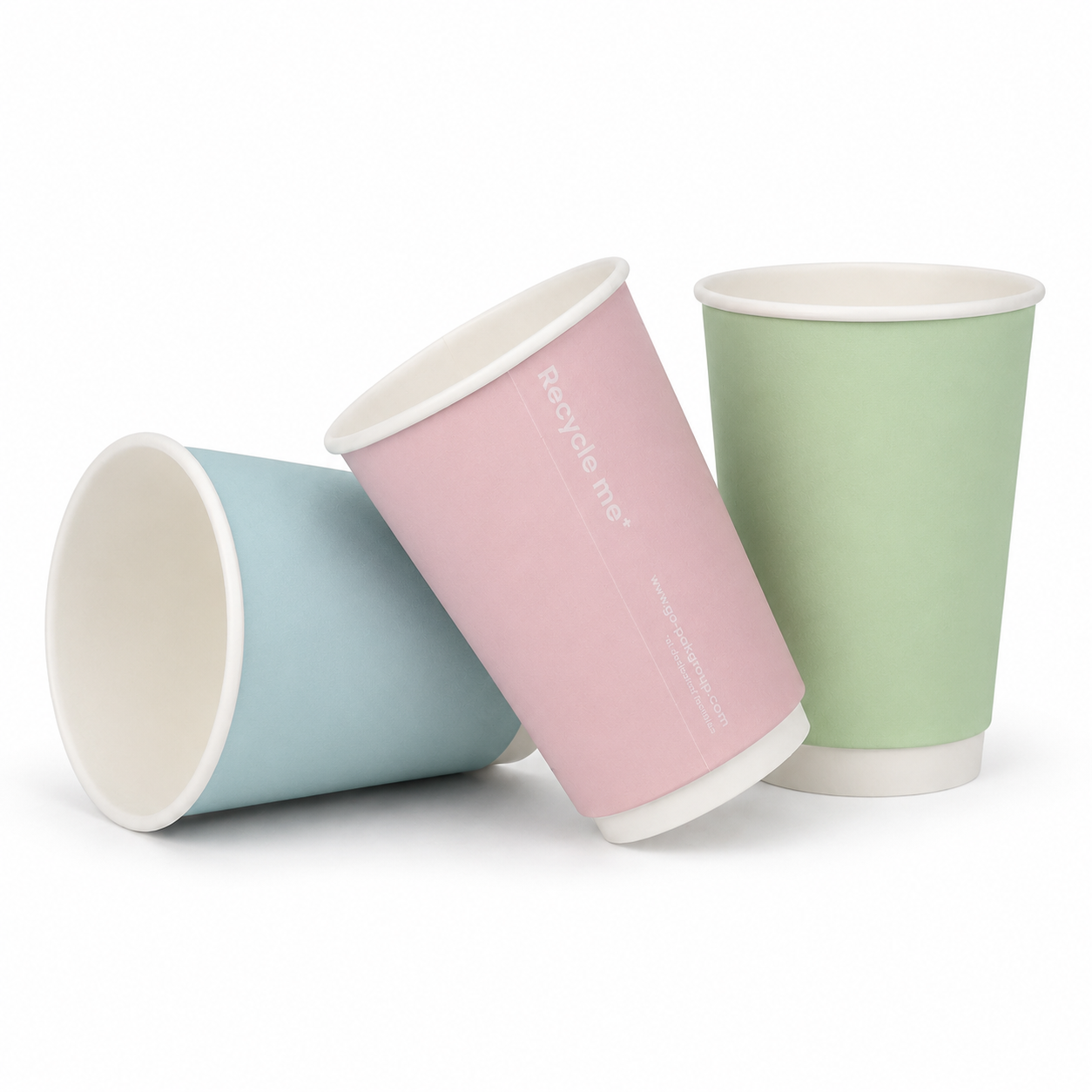 12oz Confetti Mixed Colour Double Wall Hot Cups - Case of 500