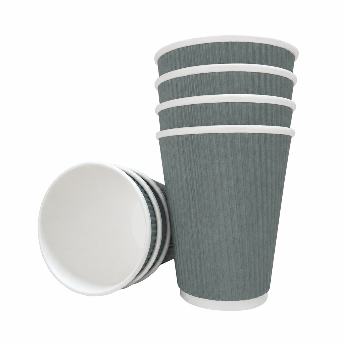 12oz Grey Ripple Takeaway Coffee Cups - Case of 500