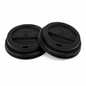 12oz / 16oz Black Sip Through Coffee Cup Lids - Pack of 1000