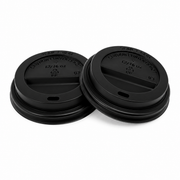 12oz / 16oz Black Sip Through Coffee Cup Lids - Pack of 100