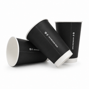 12oz Black Matt Double Wall Hot Cups - Case of 500