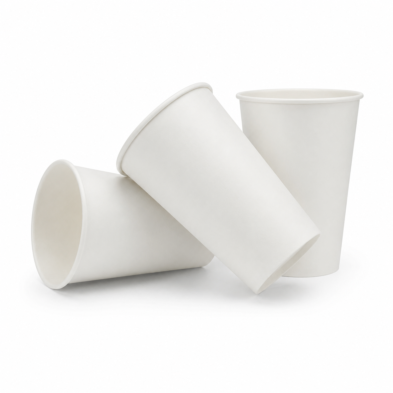 12oz White Single Wall Hot Cups - Box of 1000