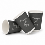12oz Grey Signature Double Wall Coffee Cups - Case of 500